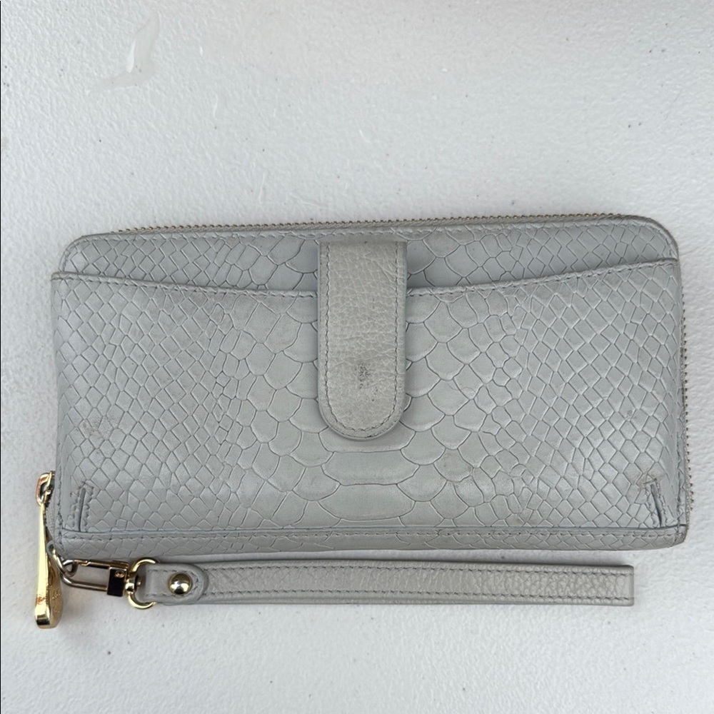 Gray Leather Women's Wallet